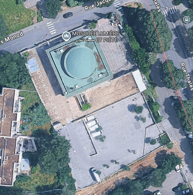 Vue satellite du terrain